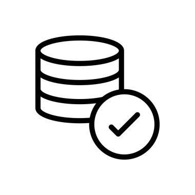 sunucu vektörü ince çizgi simgesi