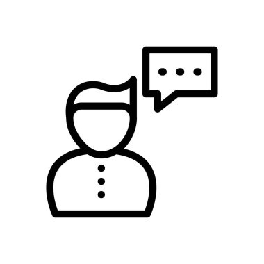 mesaj vektörü ince çizgi simgesi