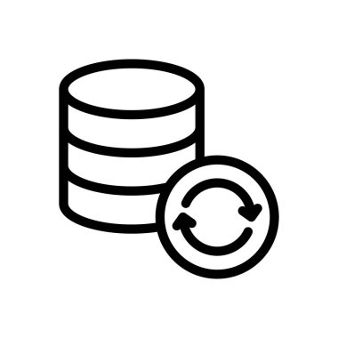 veri vektörü ince çizgi simgesi