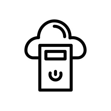 bilgisayar vektörü ince çizgi simgesi