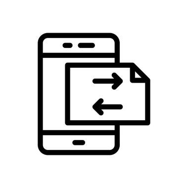 dosya vektörü ince çizgi simgesi