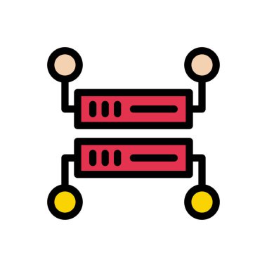 veri vektörü düz renk simgesi