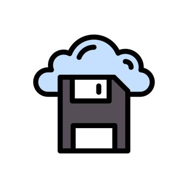 Disket vektör düz renk simgesi