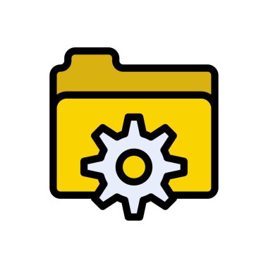 dosya vektörü düz renk simgesi