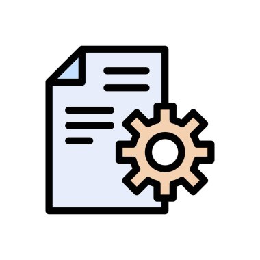 vektör düz renk simgesini ayarla