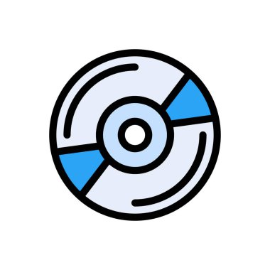 DVD vektör düz renk simgesi