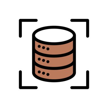 veri vektörü düz renk simgesi