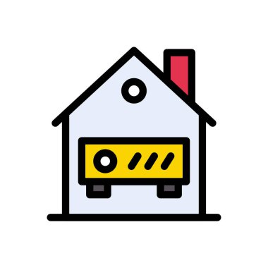 depolama vektörü düz renk simgesi