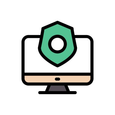 internet vektörü düz renk simgesi