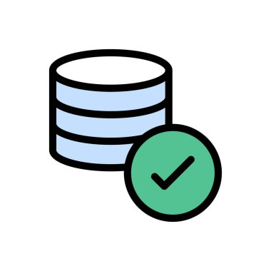 sunucu vektörü düz renk simgesi