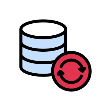 veri vektörü düz renk simgesi