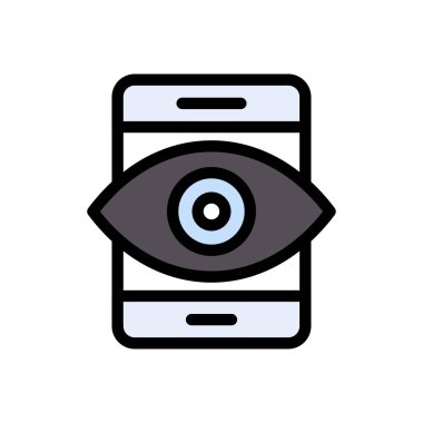 mobil vektör düz renk simgesi