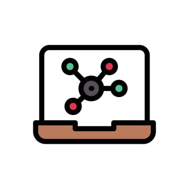 paylaşım vektörü düz renk simgesi