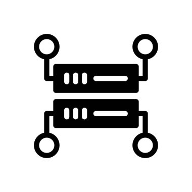 veri vektörü glyph düz simgesi