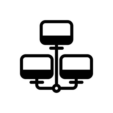 bağlantı vektörü glyph düz simgesi