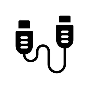 kablo vektörü düz simgesi