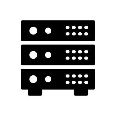 veritabanı vektör düz simgesi