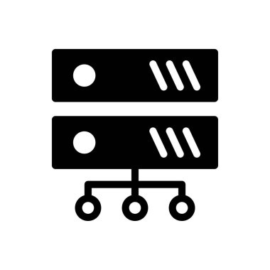 sunucu vektörü düz simgesi