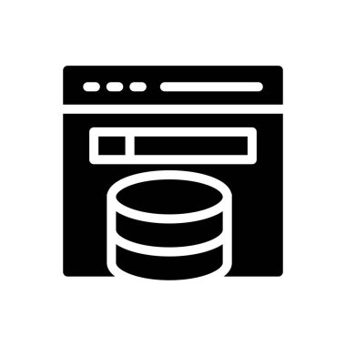 depolama vektörü simgesi düz simgesi