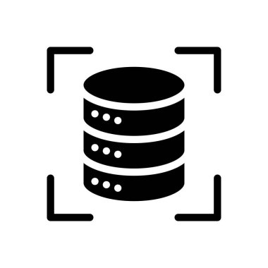 veri vektörü glyph düz simgesi