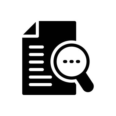 dosya vektörü glyph düz simgesi