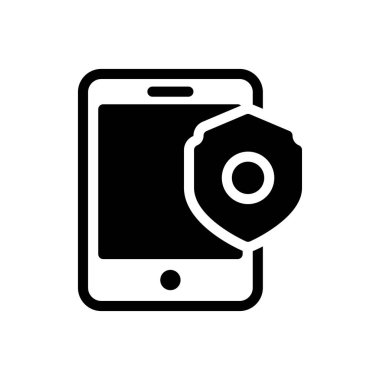 Güvenli vektör simgesi düz simgesi