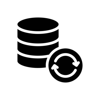 veri vektörü glyph düz simgesi