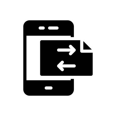 dosya vektörü glyph düz simgesi