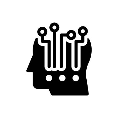 zeka vektörü düz simgesi