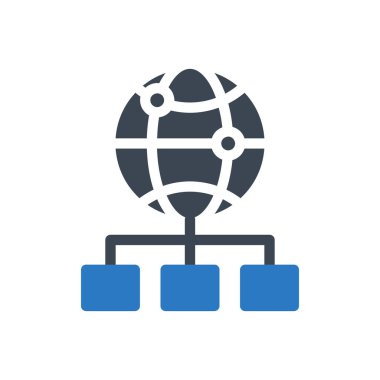 bağlantı vektörü renk simgesi