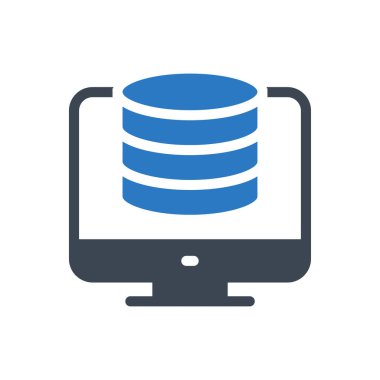 sunucu vektör renk simgesi