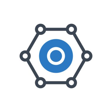 bağlantı vektörü renk simgesi