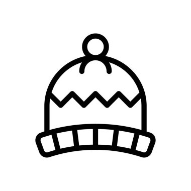 kış vektörü ince çizgi simgesi