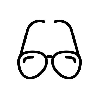 gözlük vektörü ince çizgi simgesi