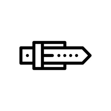 kuşak vektörü ince çizgi simgesi