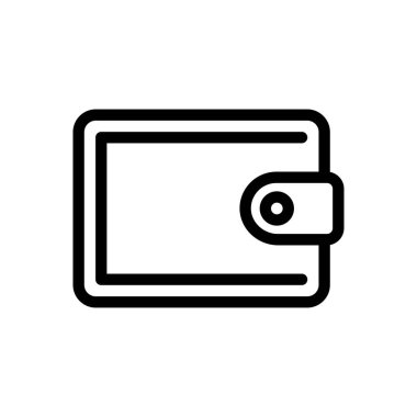 cüzdan vektör ince çizgi simgesi