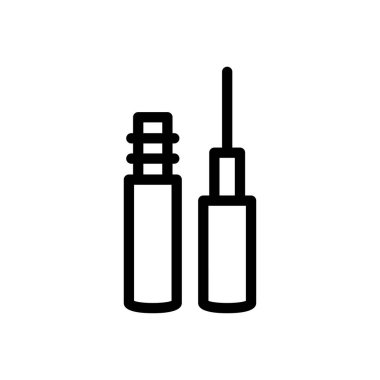 makyaj vektörü ince çizgi simgesi