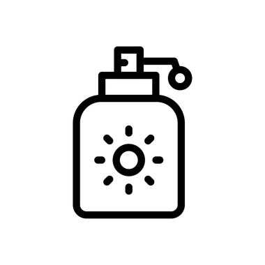 Parfüm vektörü ince çizgi simgesi