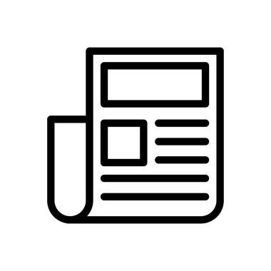 kağıt vektörü ince çizgi simgesi