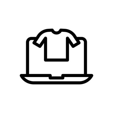 moda vektörü ince çizgi simgesi