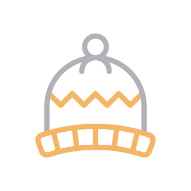 kış vektörü renk çizgisi simgesi