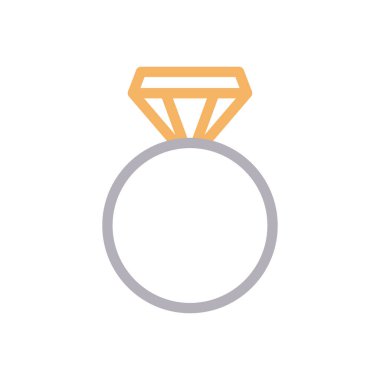 mücevher vektör renk çizgisi simgesi