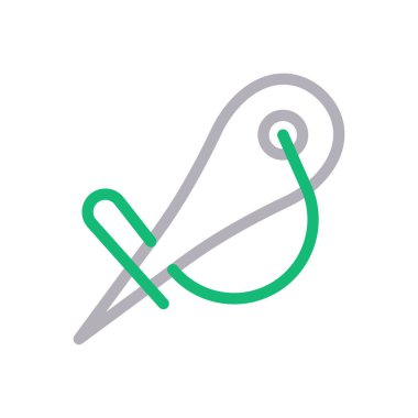 Dikiş vektörü renk çizgisi simgesi