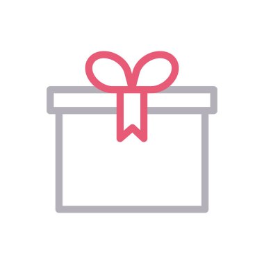 hediye vektör renk çizgisi simgesi