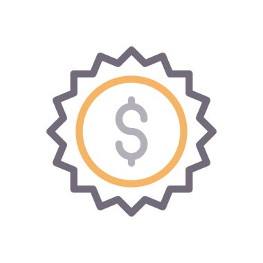 etiket vektör renk çizgisi simgesi