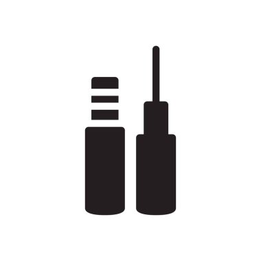 makyaj vektörü simgesi düz simge