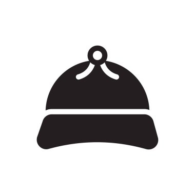 hat vektör düz simge