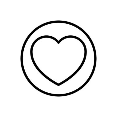 sevgi vektörü ince çizgi simgesi