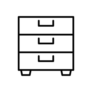 kabine vektörü ince çizgi simgesi