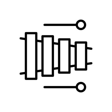 müzik vektörü ince çizgi simgesi